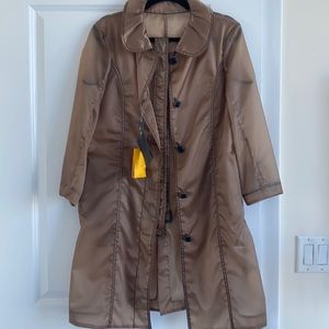 Fendi trench coat size 46 dark khaki nylon/cotton.
